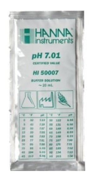 HANNA HI50007-02 pH 7.01 -  25oC Technical Calibration Buffer Sachets, (25 x 20mL)