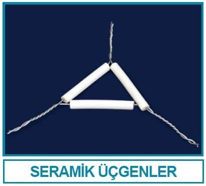 İSOLAB 050.07.050 seramik üçgen - 50 mm (1 adet)