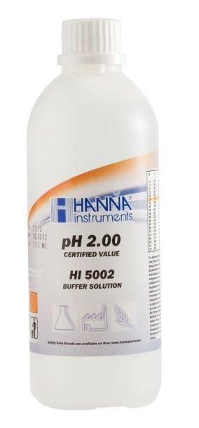 HANNA HI5002 pH 2.00 -  25oC Technical Calibration Buffer, 500 mL