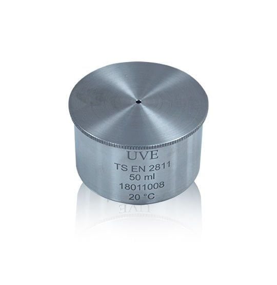 PİKNOMETRE Yoğunluk Özgül Ağırlık Özkütle Ölçer - Alüminyum - 100 cc ml - ISO 2811/DIN 53217/ASTM D1475