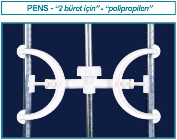 İSOLAB 018.06.002 büret pensi - P.P - iki büret için (1 adet)