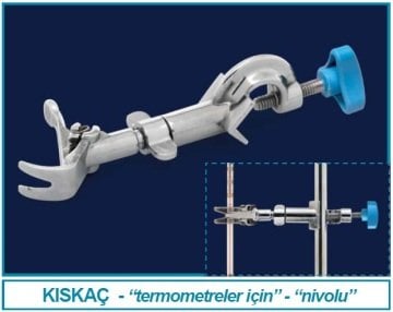 İSOLAB 060.04.001 termometre kıskaçı - nivolu (1 adet)