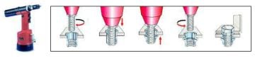 Uzun Tip Altıköşe Şapkalı Kafa Çelik Somun Perçin M8 metrik 8 - 500 adet