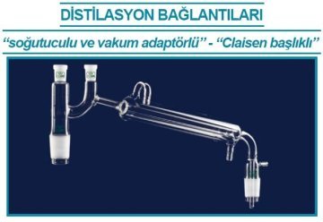 İSOLAB 065.58.001 distilasyon bağlantısı-kondenserli&Claisen-vakum-erkek:NS14/23 160 mm (1 adet)