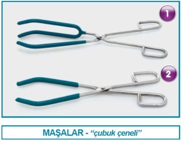 İSOLAB 029.03.001 balon maşası - 3 çeneli (1 adet)