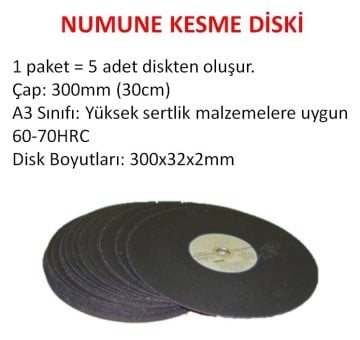Numune Kesme Diski A3 (300x32x2mm)