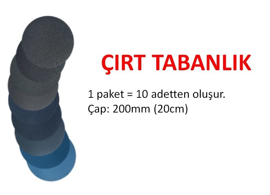 Zımpara için çırt tabanlık 200mm (20 cm)