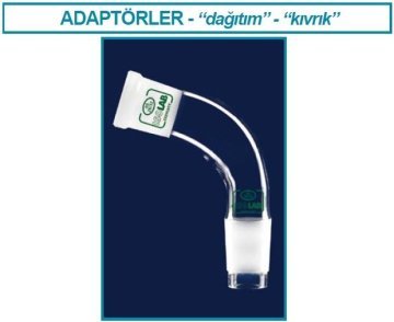 İSOLAB 065.32.014 adaptör - aktarım - eğimli - dişi: NS14/23 - erkek: NS14/23 (1 adet)