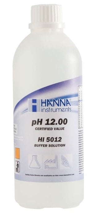 HANNA HI5012 pH 12.00 -  25oC Technical Calibration Buffer, 500 mL