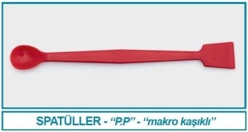 İSOLAB 047.30.150 spatül - P.P - makro kaşıklı - 150 mm (1 adet)