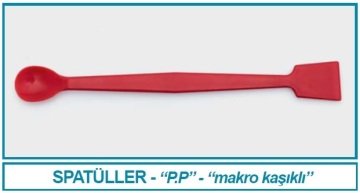 İSOLAB 047.30.180 spatül - P.P - makro kaşıklı - 180 mm (1 adet)