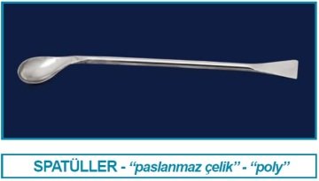 İSOLAB 047.08.180 spatül - paslanmaz çelik - elipsoidal - 180 mm (1 adet)