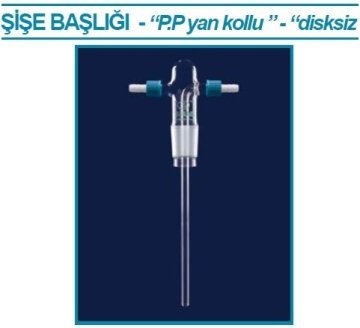 İSOLAB 065.67.002 gaz yıkama şişe başlığı - frit disksiz - P.P yan kollu (1 adet)