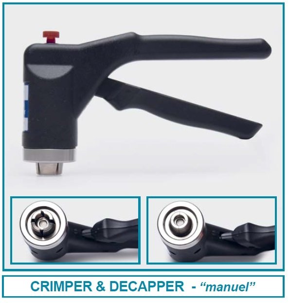 İSOLAB 097.01.011 crimper - ergonomik - N11 kapaklar için - el ile (1 adet)