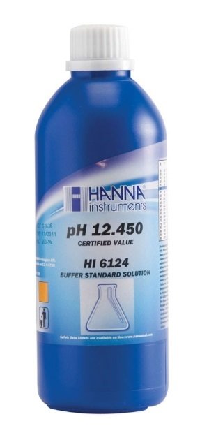 HANNA HI6124 pH 12.450  -  25oC Millesimal Calibration Buffer, 500 mL
