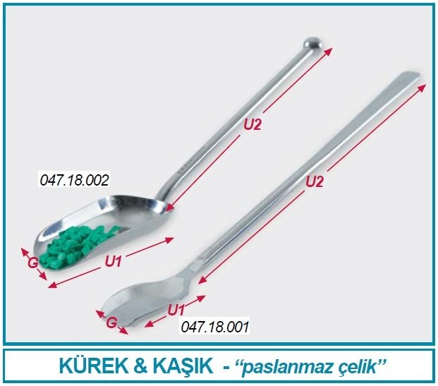 İSOLAB 047.18.001 kaşık - paslanmaz çelik - 15 mm (1 adet)