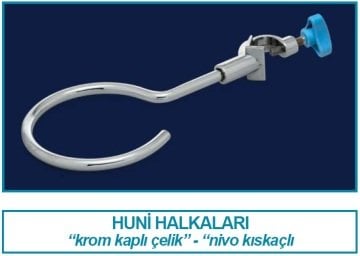 İSOLAB 042.04.080 huni askısı - metal - nivolu - çap 80 mm (1 adet)