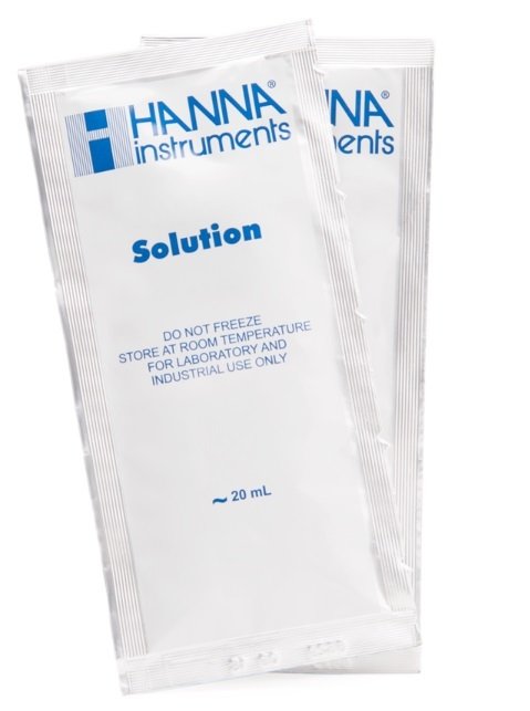 HANNA HI70032C 1382 mg/L (ppm) -  25oC TDS Calibration Standard Sachets with Certificate of Analysis, (25 x 20mL)