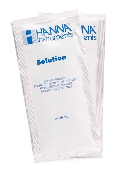 HANNA HI70039P 5000 uS/cm -  25oC EC Calibration Standard Sachets, (25 x 20mL)