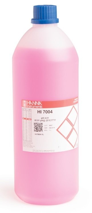 HANNA HI7004/1L pH 4.01 -  25oC  Calibration Buffer, 1 L bottle