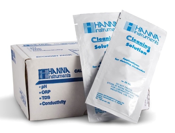 HANNA HI700630P Acid Cleaning Solution for Meat Grease and Fats (Food Industry), (25) 20 mL sachets