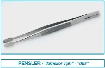 İSOLAB 048.03.002 pens - lamel için duz uçlu (1 adet)