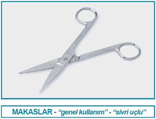 İSOLAB 048.22.160 makas - laboratuar için - sivri/sivri- 160 mm (1 adet)
