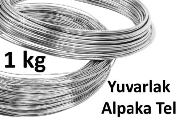1.5 mm Yuvarlak Alpaka Tel 1 KG