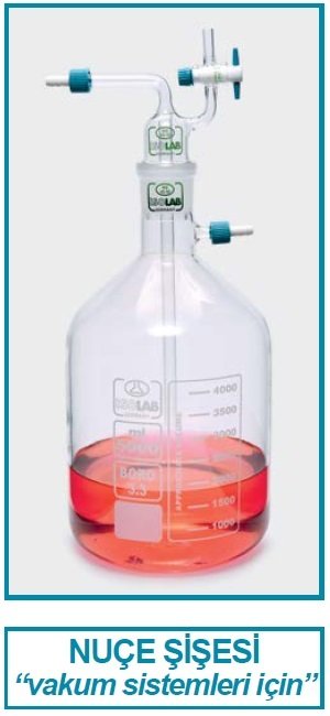 İSOLAB 043.06.011 manifold düzenek nuçe şişesi - 5000 ml (1 adet)