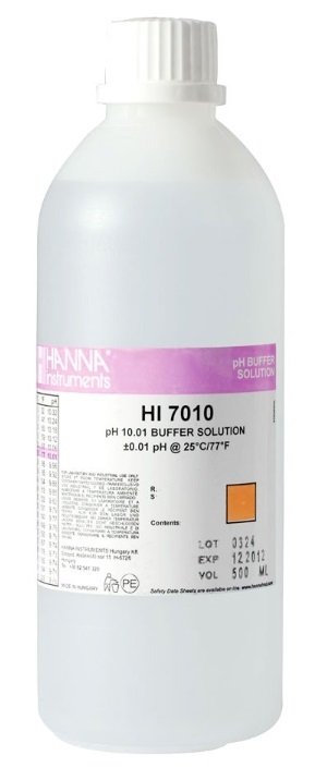 HANNA HI7010L pH 10.01 -  25oC  Calibration Buffer, 500 mL bottle