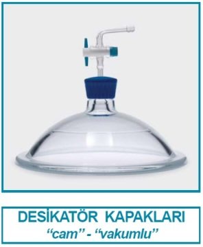 İSOLAB 039.07.300 desikatör kapağı - vakumlu - çap 300 mm (1 adet)