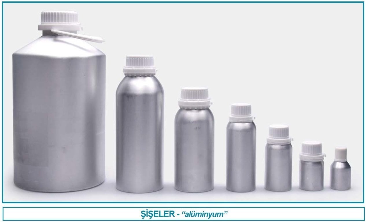 İSOLAB 061.14.120 şişe - vida kapaklı - dar boyun - alüminyum - 120 ml (10 adet)