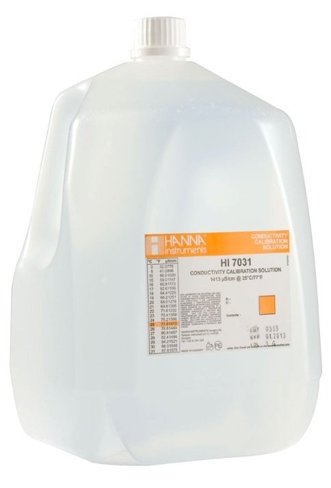 HANNA HI7031/1G 1413 uS/cm EC value -  25oC, 1 Gallon (3.78 L) bottle