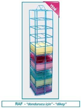 İSOLAB 092.24.212O dondurucu rafı - çelik tel - dik model - 12 adet 2 ml cryo kutu kapasiteli - turuncu (1 adet)