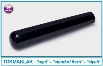 İSOLAB 038.04.125 tokmak - siyah agat - 125 mm (1 adet)