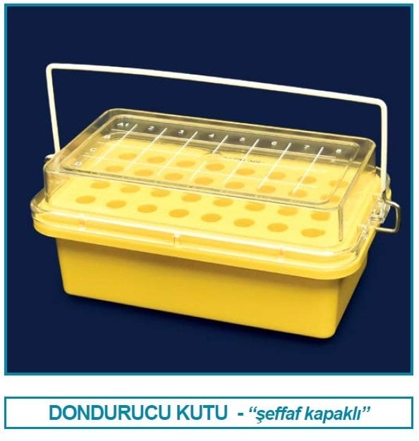 İSOLAB 092.18.001 soğutmalı kutu - şeffaf kapaklı (1 adet)