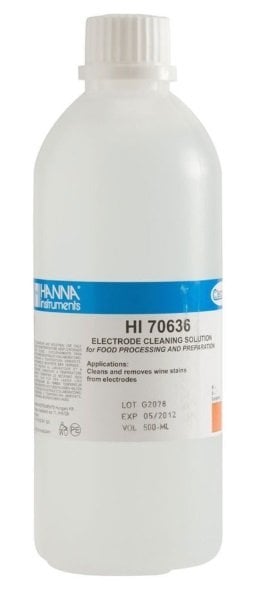 HANNA HI70636L Cleaning Solution for Wine Stains (Wine-Making), 500 mL bottle