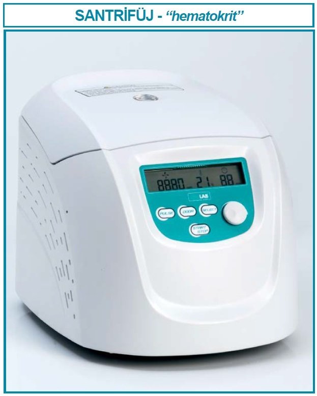 İSOLAB 603.06.001 santrfüj - hematokrit - LCD göstergeli (1 adet)