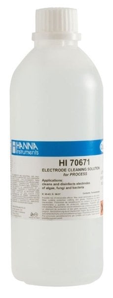 HANNA HI70671L Cleaning and Disinfection Solution for Algae, Fungi and Bacteria (Industrial Processes), 500 mL bottle