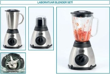 İSOLAB 602.21.001 mikser - laboratuar blender seti (1 adet)