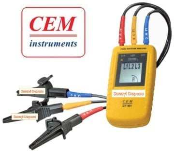 Cem DT-901 Faz Sırası Ölçüm Cihazı