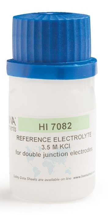 HANNA HI7082 3.5M KCL electrolyte solution for double junction electrodes (4 x 30 ml)