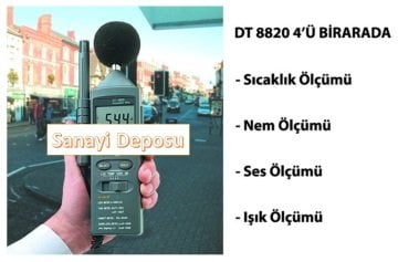 CEM DT8820 Dördü Birarada Isı,Ses,Nem ve Işık Ölçer