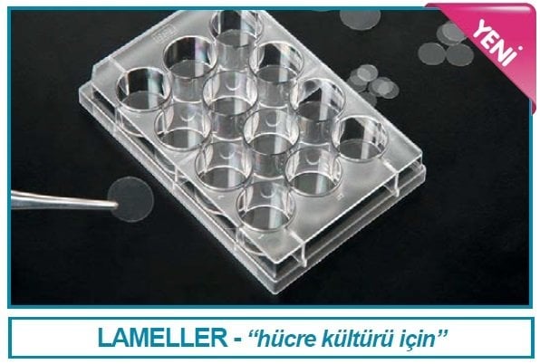 İSOLAB 126.02.048 cover slips - hücre kültürü için - 48 kuyulu (200 adet)