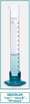 İSOLAB 016.07.100 mezür - uzun form - P.P tabanlı - B kalite - grup sertifikalı - beyaz skala - 100 ml (2 adet)