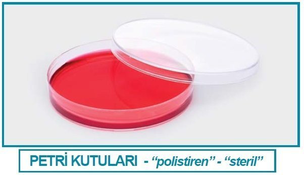 İSOLAB 081.02.221 petri kutusu - P.S - 120 x 17 mm - gamma steril (400 adet)