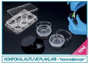 İSOLAB 126.03.035 konfokal kabı - confocal kabı & kapağı - cell culture - 35 mm çap (100 adet)