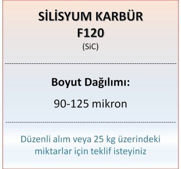 Silisyum Karbür F120 - SiC - 90-125 mikron - 1 KG