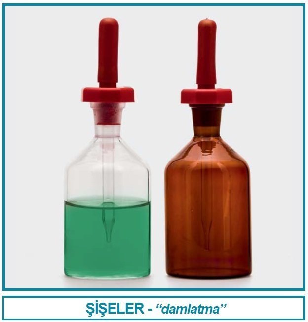 İSOLAB 062.13.100 şişe - damlatma - cam & şilifli - amber - 100 ml (1 adet)