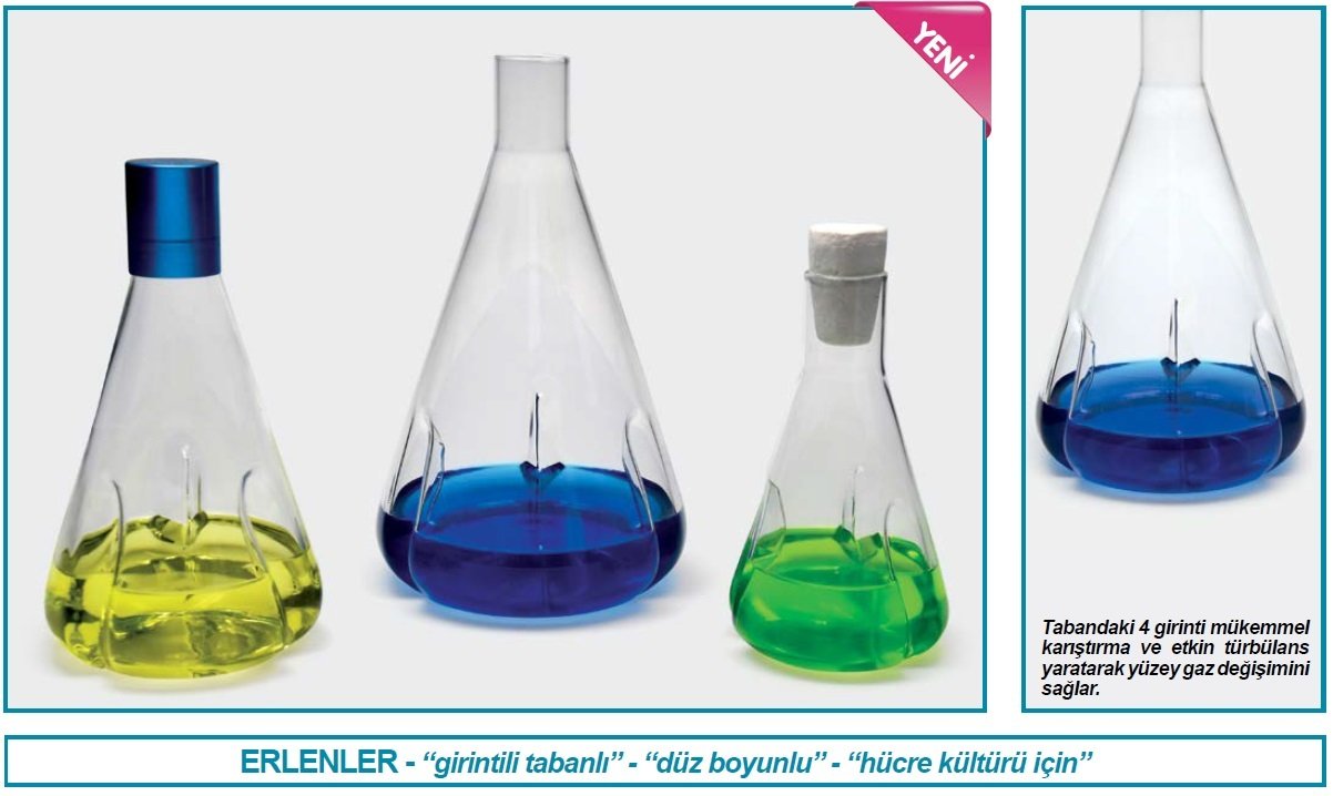 İSOLAB 027.06.500 erlen - cam - girintili tabanlı - kapaksız - 500 ml (1 adet)